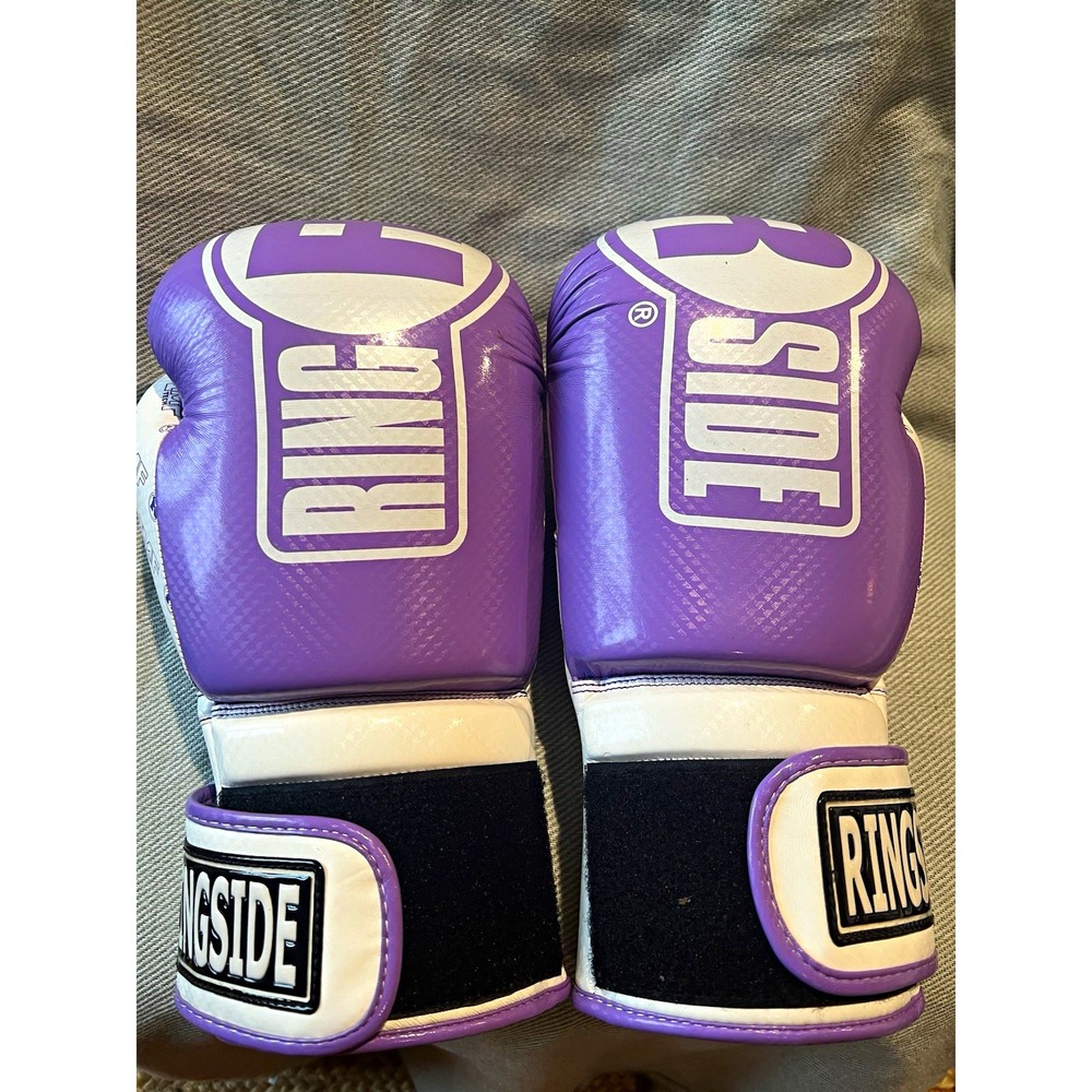 Ringside Apex Sparring Boxing Gloves 16 oz L/XL Purple White Black FTG1